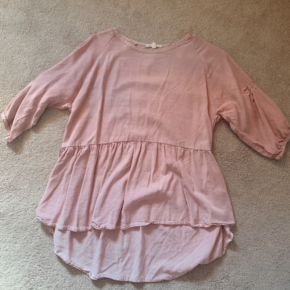 Pink peplum tunic